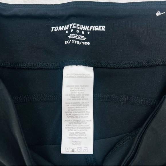 Tommy Hilfiger Sport Womans 1X Black and Pink Athletic Leggings Athleisure - Picture 4 of 11